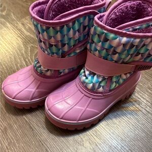 Kids Pink and Multicolor Boots